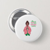 ピンクと緑の女王 缶バッジ (正面&裏面)