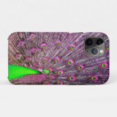 ピンクと緑の孔雀 Case-Mate iPhoneケース (裏面(横))