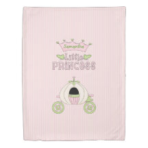 ピンクと緑の小さなプリンセスカスタムダベットカバー