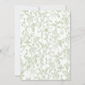 ピンクと緑の弓の赤ちゃんシャワー招待状 招待状 (裏面)