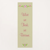 ピンクと緑の懐かしいフローラヨガマット ヨガマット (正面)