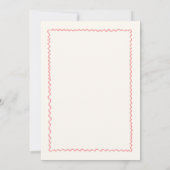 ピンクと緑の手予測できな引き婚約パーティ 招待状 (裏面)