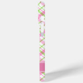 ピンクと緑の格子模様 Case-Mate iPhoneケース (裏面 / 左)