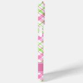 ピンクと緑の格子模様 Case-Mate iPhoneケース (裏面 / 右)