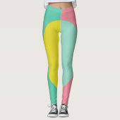 ピンクと緑の楕円 レギンス (正面)