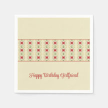 ピンクと緑の模様のクリーム