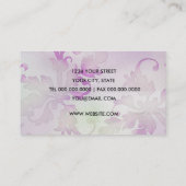 ピンクと緑の水のカラーフローラ 名刺 (裏面)