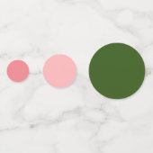 ピンクと緑の水彩フローラ コンフェッティ (裏面)