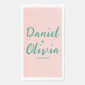 ピンクと緑の波状結婚の (正面)