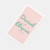 ピンクと緑の波状結婚の (コーナー)