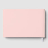 ピンクと緑の波状結婚の ゲストブック (裏面)