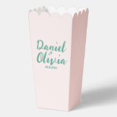 ピンクと緑の波状結婚の フェイバーボックス (裏面)