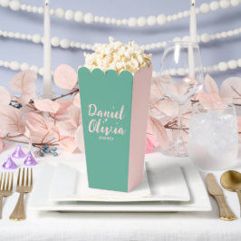 ピンクと緑の波状結婚の フェイバーボックス