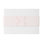 ピンクと緑の波状結婚の 招待状ベリーバンド (裏面例)