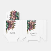 ピンクと緑の牡丹の多肉質結婚の フェイバーボックス (折り畳みなし)