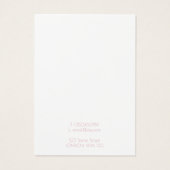 ピンクと緑の花のリースイヤリングディスプレイカード (裏面)