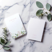 ピンクと緑の花のリースイヤリングディスプレイカード