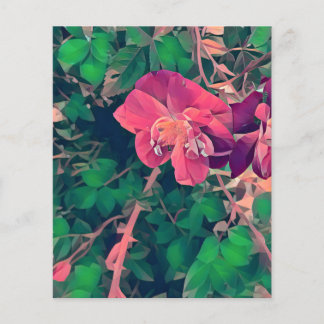 ピンクと緑の花を作る紙工芸品の盛り