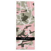 ピンクと緑の迷彩自分の名前をパーソナライズ ワインギフトバッグ (正面)