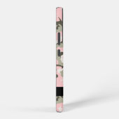 ピンクと緑の迷彩自分の名前をパーソナライズ SAMSUNG GALAXYケース (右側面)