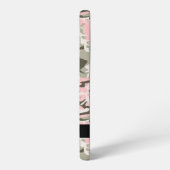 ピンクと緑の迷彩自分の名前をパーソナライズ SAMSUNG GALAXYケース (左側面)