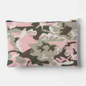 ピンクと緑の迷彩、軍隊、陸軍 アクセサリーポーチ (裏面)