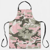 ピンクと緑の迷彩、軍隊、陸軍 エプロン (正面)