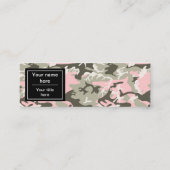 ピンクと緑の迷彩、軍隊、陸軍 スキニー名刺 (裏面)