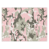 ピンクと緑の迷彩、軍隊、陸軍 テーブルクロス (正面(横))