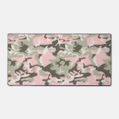 ピンクと緑の迷彩、軍隊、陸軍 デスクマット (正面)