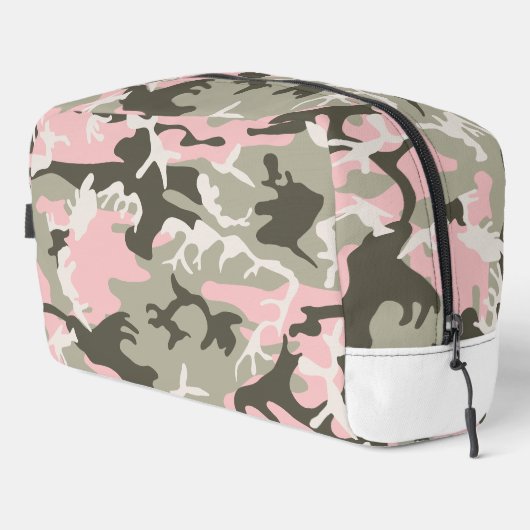 ピンクと緑の迷彩、軍隊、陸軍 ドップキット (右コーナー)