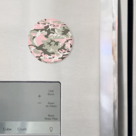 ピンクと緑の迷彩、軍隊、陸軍 マグネット