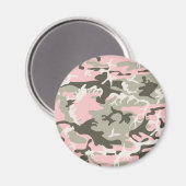 ピンクと緑の迷彩、軍隊、陸軍 マグネット (正面/裏面)
