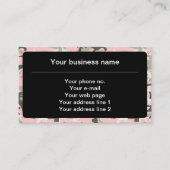 ピンクと緑の迷彩、軍隊、陸軍 名刺 (正面)