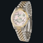 ピンクと緑の迷彩、軍隊、陸軍 腕時計<br><div class="desc">ピンクとエレガントグリーンの色の洗練されたカモフラージュのパターン。トレンディーモダンギフト、あなたの人生の軍隊愛好家に最適。</div>