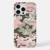 ピンクと緑の迷彩、軍隊、陸軍 iPhoneケース (裏面)