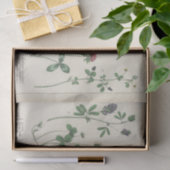 ピンクと緑の野草 薄葉紙 (ギフト)