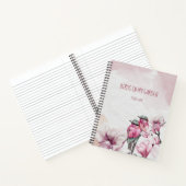 ピンクと緑の鳥ピンク開花バードジャーナル ノートブック (内部)