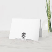 ピンクと緑の(紋章の)フラ・ダ・リパターングリーティングカード カード (裏面)