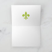 ピンクと緑の(紋章の)フラ・ダ・リパターングリーティングカード カード (内部)