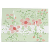 ピンクと緑 ラージペーパーバッグ (裏面)