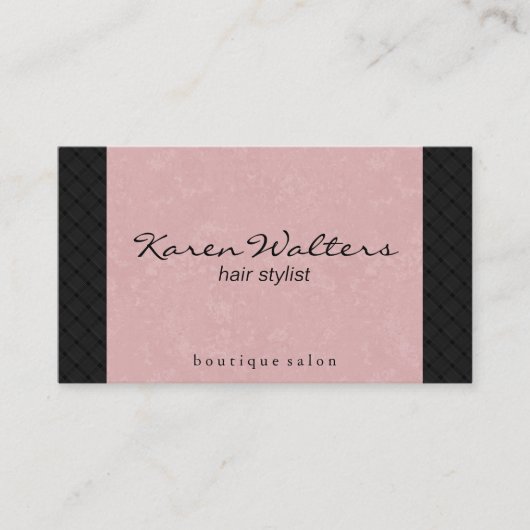 ピンクと織り 名刺 (正面)