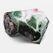 ピンクと翡翠の緑の大理石のネクタイ – 染料 ネクタイ (ロール)