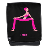 ピンクと肌のヨガポーズ バックパック (正面)