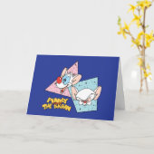 ピンクと脳 |レトロキャラクターグラフィックス カード (黄色い花)