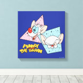 ピンクと脳 |レトロキャラクターグラフィックス キャンバスプリント (インサイチュ (ウッドフロア))