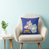 ピンクと脳 |レトロキャラクターグラフィックス クッション (椅子)