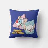 ピンクと脳 |レトロキャラクターグラフィックス クッション (裏面)