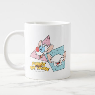 ピンクと脳  レトロキャラクターグラフィックス ジャンボコーヒーマグカップ