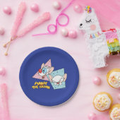 ピンクと脳 |レトロキャラクターグラフィックス ペーパープレート (パーティー)